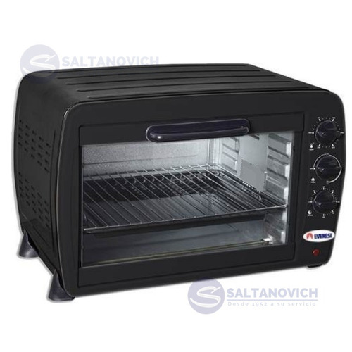 Imagen 7 de 8 de Horno Electrico Everest 45 Litros Negro Doble Coccion