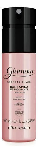  Body Spray Desodorante Glamour Secrets Black 100ml