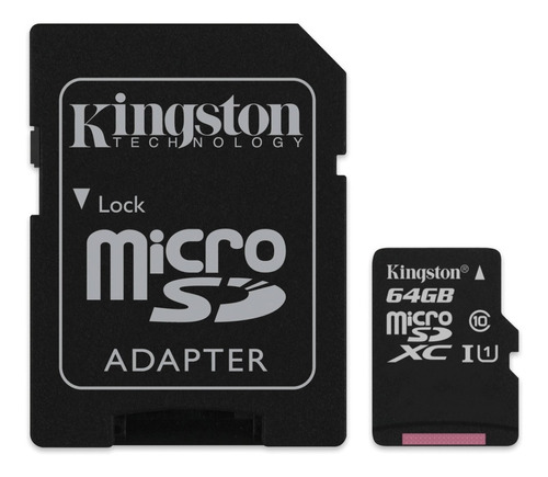 Micro Sd Kingston 64 Gb, Original, Classe 10, Alta Velocidad