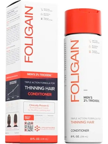 Acondicionador Para Hombres Cabello Fino 2% Trioxidil 236 Ml