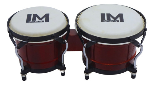 Bongos Lm Drums Bd-105r - Madera Cuero 6.5 Y 7.5 Vino