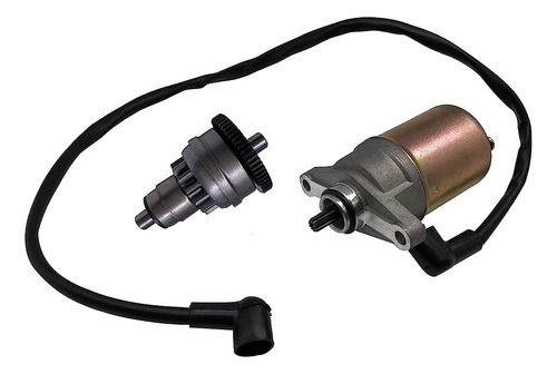 Starter Motor And Drive Bendix Fit Gy6 47cc 49cc 50cc S...
