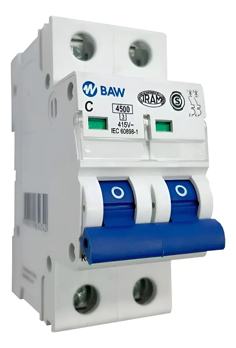 Llave Termica Bipolar Baw 15amp 2x15 Iram