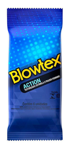 Preservativo Camisinha Blowtex Action Texturizada - 6 Un