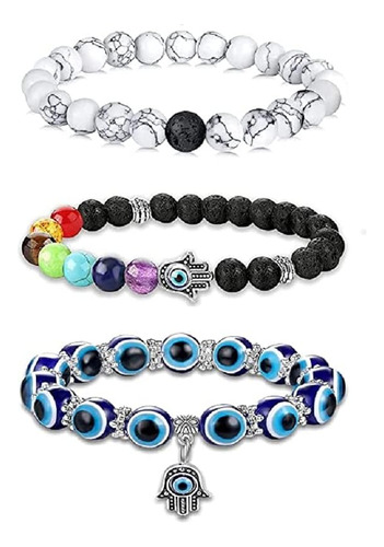 Juego De Pulseras Coloridas Y Brillantes Con Forma De Ojo Ma