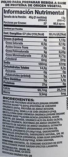 Imagen 4 de 7 de Proteína Orgánica En Polvo Sabor Vainilla Orgain 1.242 Kg