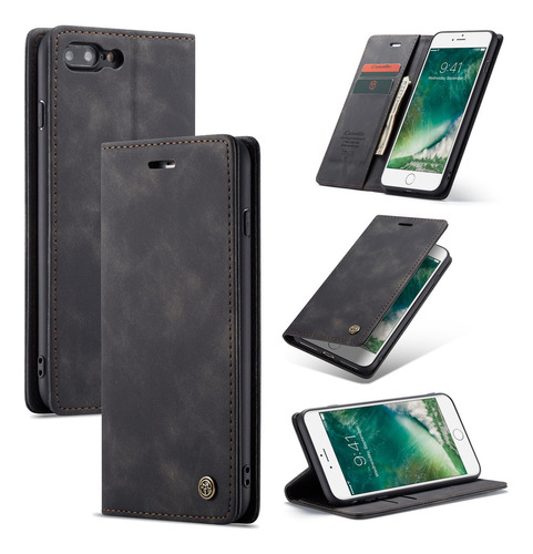 Funda Genérica iPhone Leather case negro con diseño iphone 14 pro