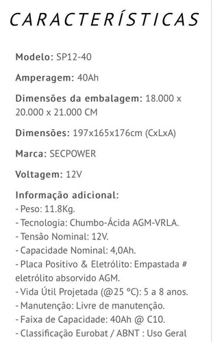 Kit 2 Bat Gel Firstpower 12v 40ah Especial Cadeira De Rodas