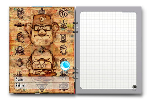 Imagen 9 de 9 de Cuaderno Gravity Falls 15x20 Cms Mediacarta 100 Hojas