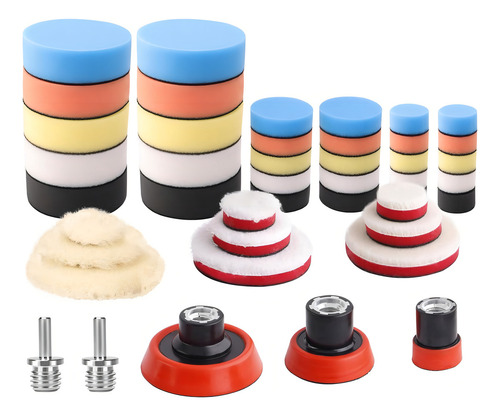 Kit De Pulido Para Taladro De Espuma Para Automóvil 44 Pcs