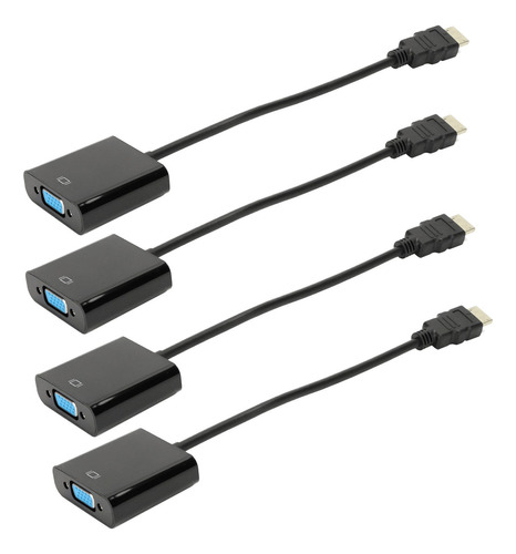 Cable Adaptador De Línea Hdmi A Vga De 4 Piezas Para Dvd Por