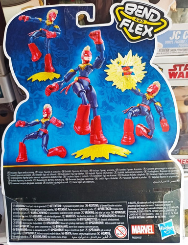 Figura Marvel Bend And Flex Capitán Marvel