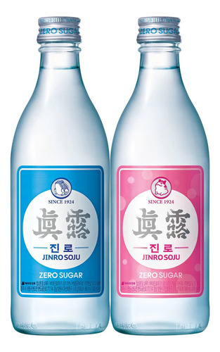 Soju Jinro Zero Sugar Bebida Coreana 360ml - 2 Botellas