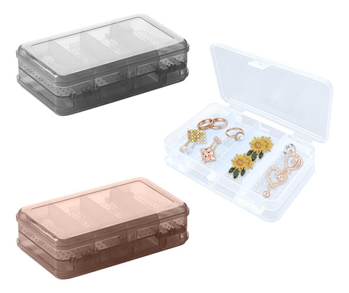 Kkonhii 3 Cajas De Almacenamiento Pequenas De Plastico Trans