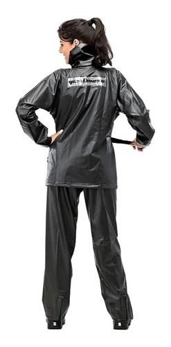 Imagem 3 de 4 de Conjunto Capa De Chuva Pvc Feminina Pantaneiro Moto Motoboy