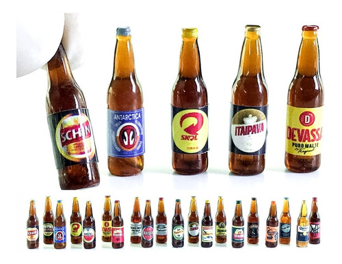 Miniatura Cervejas Supermercado Bebidas Muitas Peças