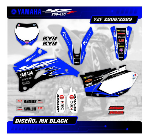 Kit Calcos Gráfica Yamaha Yzf 250/450 - 2006/09 Env. Gratis