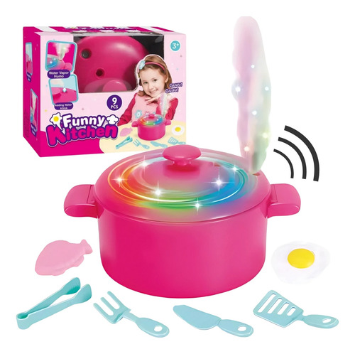 Panela Com Luz Som E Acessórios De Brinquedos - Castela