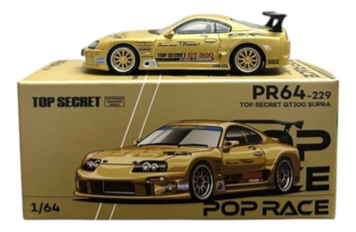 Pop Race Top Secret Gt300 Supra Dorado Oscuro