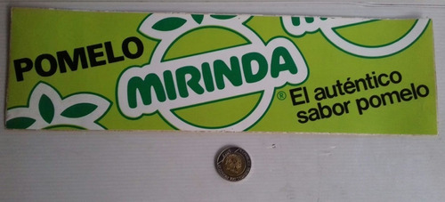 Adhesivo Mirinda Pomelo Logo 1990s 34x10 Cm Exterior Calco