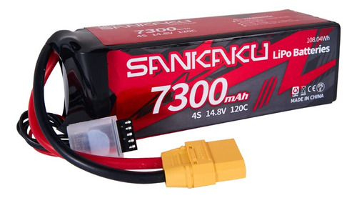 Sankaku 120c 7300mah Rc Lipo Bateria 4s 14.8v Soft Pack Con 