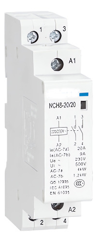 Para Contactor Modular 230vac 20a, 4kw Ac1, 2na