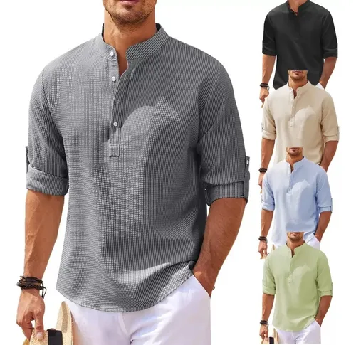 Camisa cuello abierto hotsell