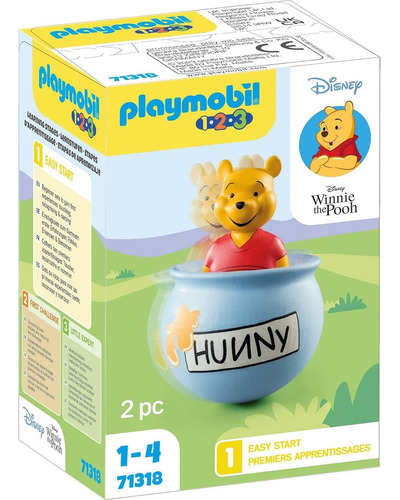 Playmobil 1.2.3 Olla De Miel Winnie Pooh 2 Piezas