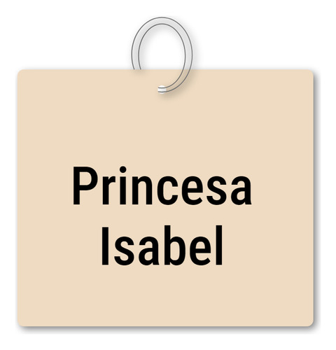 14x Chaveiro Princesa Isabel Mdf Brinde C/ Argola