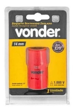 Soquete Sextavado Isolado Encaixe De 1/2  14,0 Mm Vonder