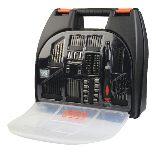 Furadeira Paraf 3/8 Maleta + 100 Pçs Black+decker Cd121k100
