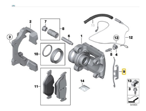 Resorte Antiruido Mord Trs 157046 Bmw E36 E34 E32 E87 E90 Z3