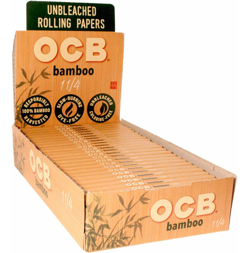 Imagen 3 de 3 de Rolling Paper Ocb Bamboo 1 Y 1/4 50 Laminas