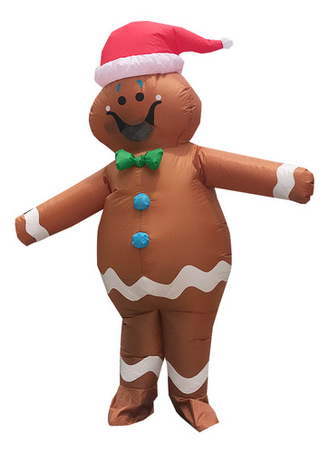 Disfraz Inflable Navideño Con Muñeco De Nieve De Papá Noel