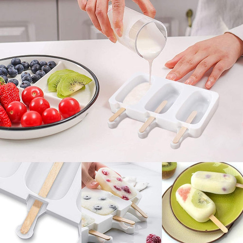 Molde De Silicona Para Helado Palito Freezer Grande Paleta
