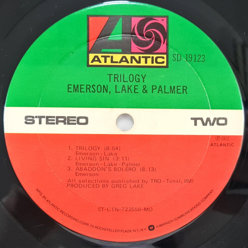 Emerson Lake & Palmer - Trilogy (1977) Usa - Vinilo / Lp (Usado)