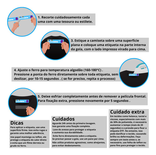 Novidade 40 Etiquetas Termocolante Uniforme Escolar Infantil