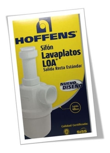 Sifón Para Lavaplatos Hoffens Salida 40mm