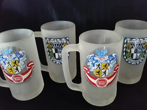 Jarras Cerveceras De Vidrio. Cc. (Usado)