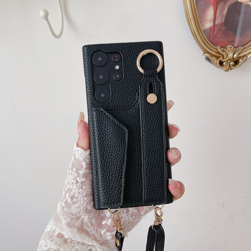 Funda Tipo Cartera De Piel Tipo Cartera Con Correa De Muñeca