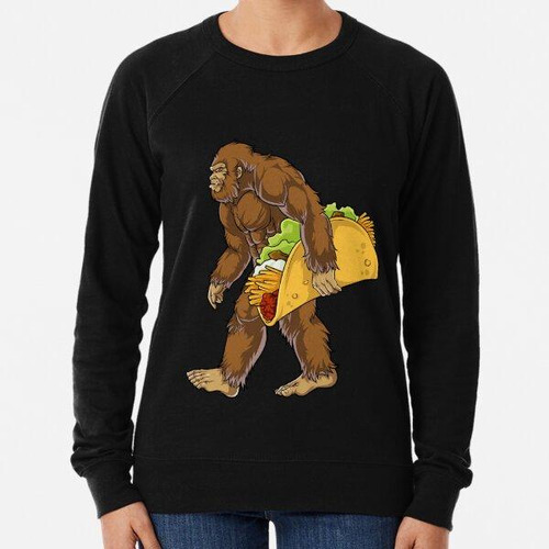 Buzo Bigfoot Sasquatch Carrying Taco T Shirt Regalos Diverti