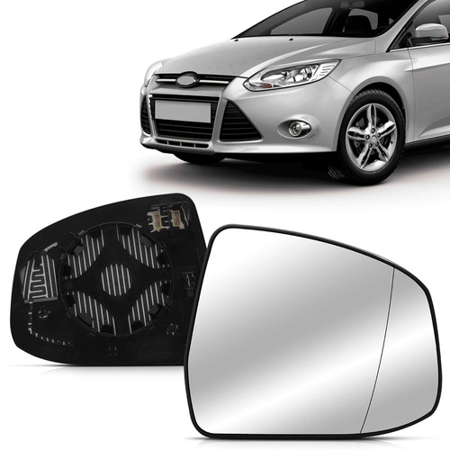 Par Lente Espelho Retrovisor Com Placa Focus 2014 2015 2016