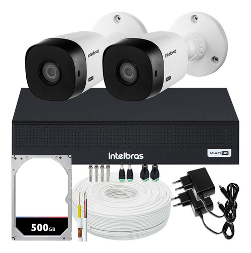 Kit Intelbras 2 Câmeras Vhl 1120 Dvr De 4 Canais Fontes 1a