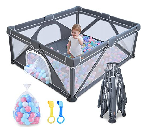 Playpen Plegable Para Bebés, Yobear Grande Playpen Para Bebé