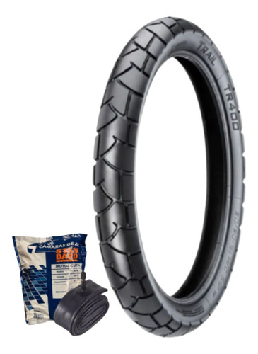 Combo Pneu Vipal 90/90-21 (d) Tr400+ Camara Mg 21 Gulfair