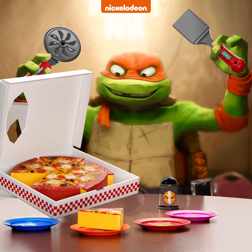 Set De Juguetes De Pizza Para Niños, Cocina Jugar, Rebanar Y Color