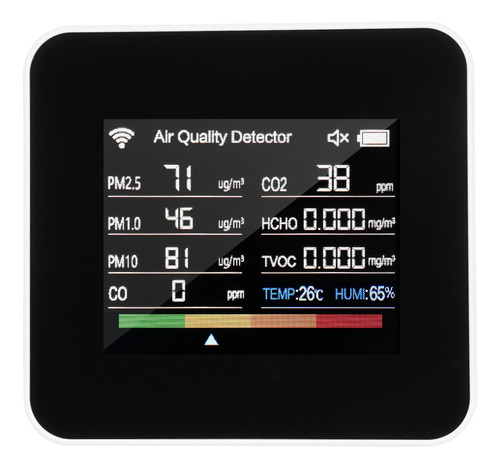 Air Quality Detector Co Tuya Display Wifi Detecta El Teléfon