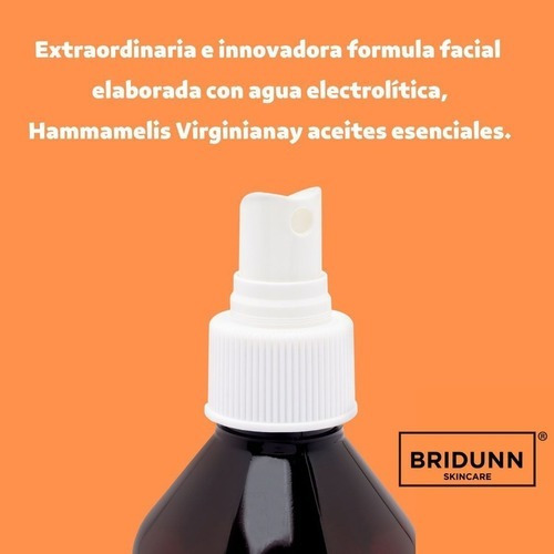 Loción Limpieza Facial Anti Acné, Tónico Astringente Anti Grasa, Cierra Poros Y Elimina Puntos Negros. Ingredientes Naturales S/alcohol Bridunn
