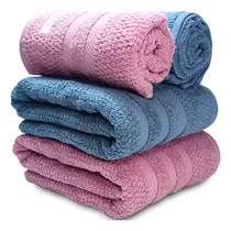 Comprar Jogo Banho Buddemeyer Vanilla Extra Soft 100% Algodão 4peças Cor Azul Rosa 1665\u002F1136 - 2 Toalhas de Banho e 2 Toalhas de Rosto
