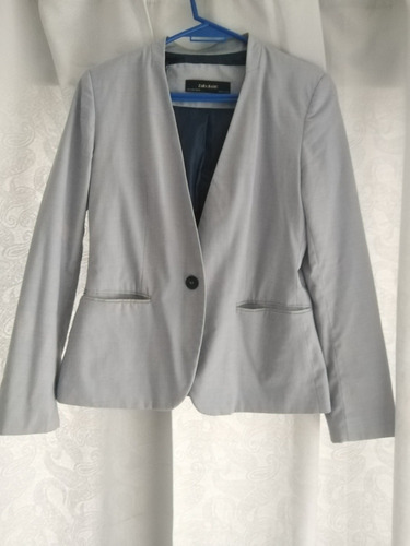 Chaqueta Blazer Zara Color Celeste 